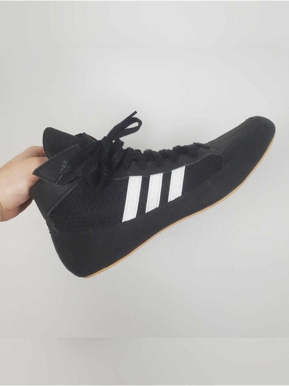 Adidas HVC 2 Men's Wrestling Shoe Black White Size 8.5